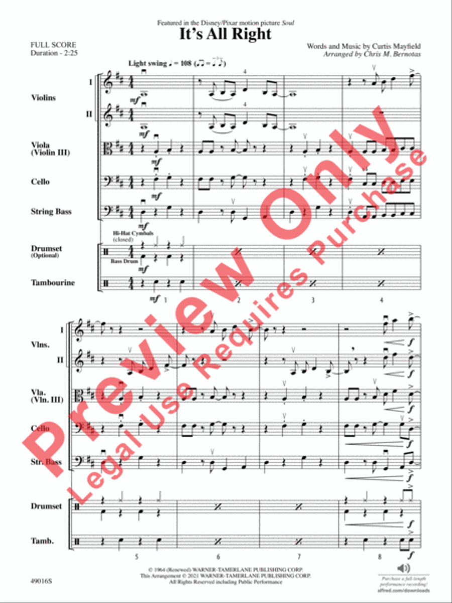 It's All Right String Orchestra scores gallery preview page 4