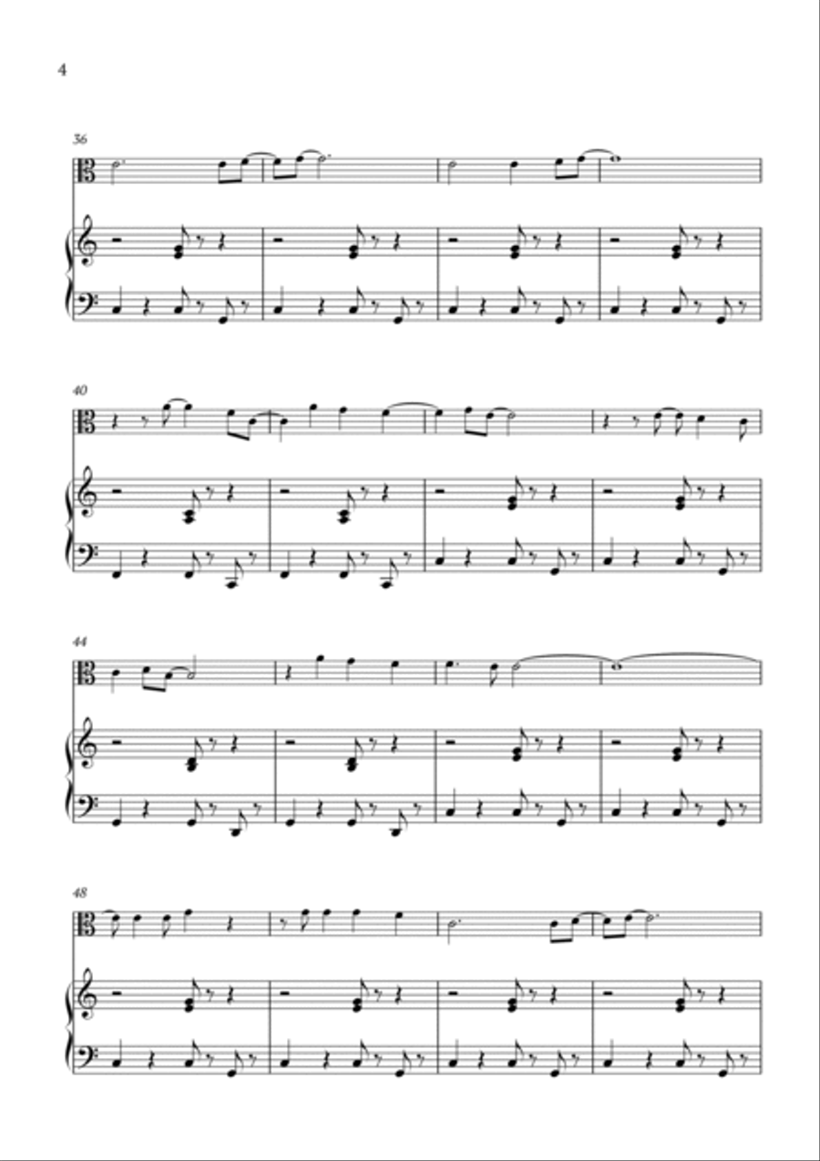 Kiss The Girl Viola scores gallery preview page 4