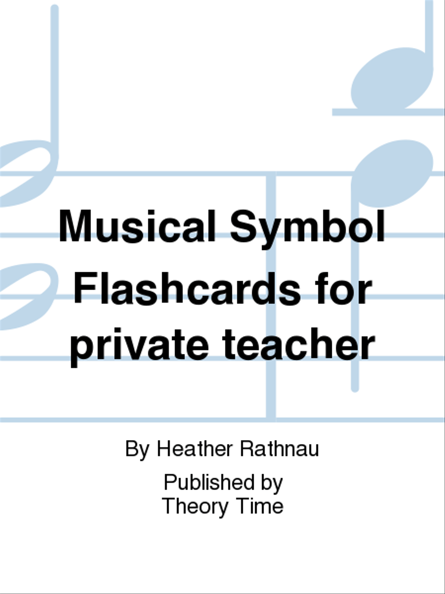 Musical Symbol Flashcards for private teacher Flash Cards & Games scores gallery preview page 1