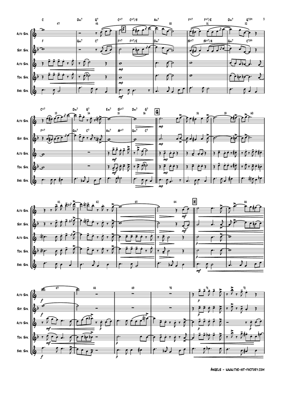 White Christmas Saxophone Quartet scores gallery preview page 3