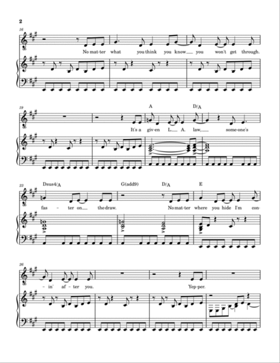 Shakedown Shakedown Piano, Vocal, Guitar scores gallery preview page 3