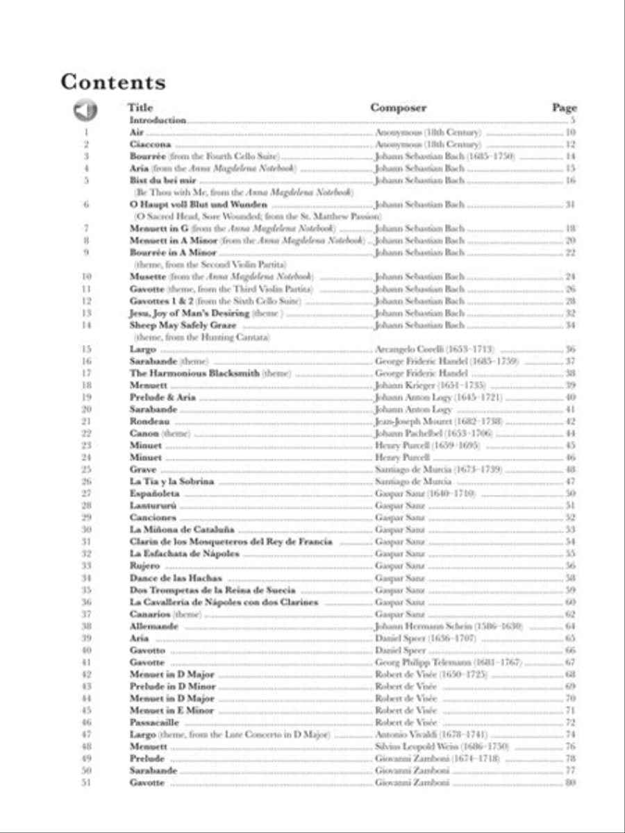 Easy Baroque Pieces for Classical Guitar Acoustic Guitar scores gallery preview page 3