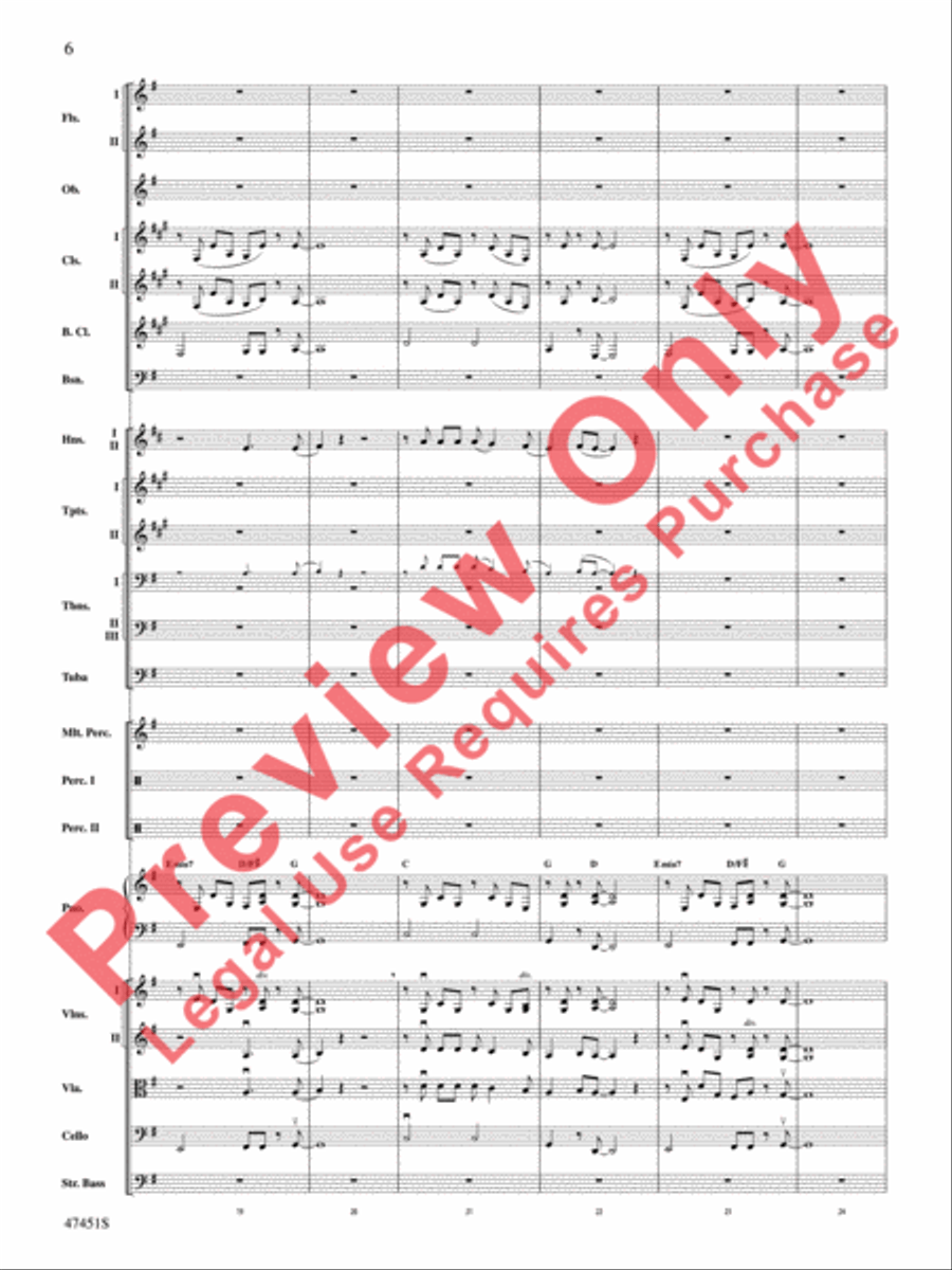 Shallow (from A Star Is Born) Full Orchestra scores gallery preview page 7