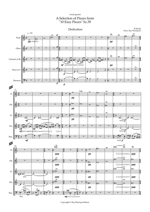 Bartók: A Selection of Pieces from "10 Easy Pieces" Sz.39 - wind quintet