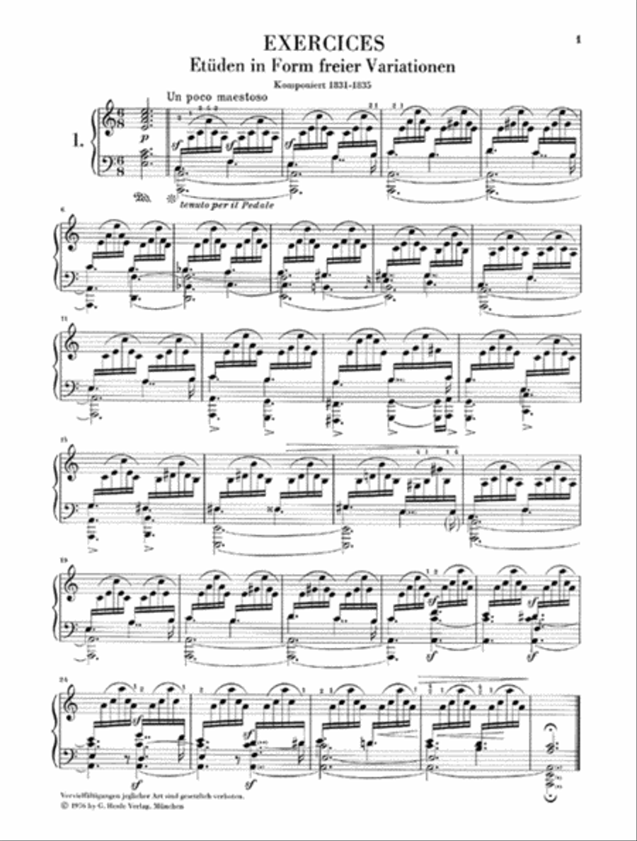 Exercises – Studies in Form of Free Variations on a Theme by Beethoven Anh. F 25 Piano Method scores gallery preview page 3