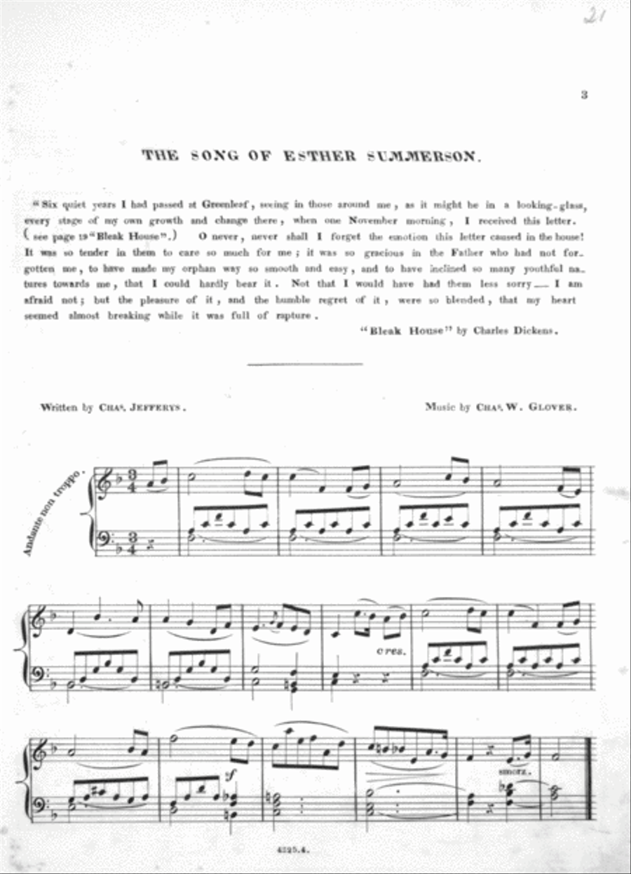 Farewell To The Old House. The Song of Esther Summerson Voice scores gallery preview page 2