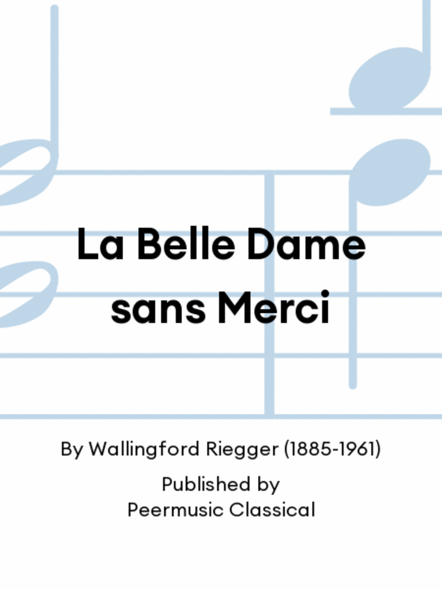 La Belle Dame sans Merci Choir scores gallery preview page 1