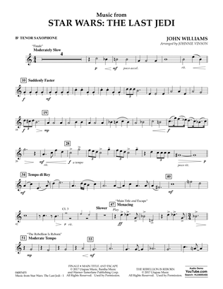 Music from Star Wars: The Last Jedi - Bb Tenor Saxophone