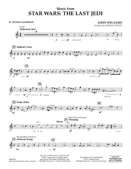 Music from Star Wars: The Last Jedi - Bb Tenor Saxophone