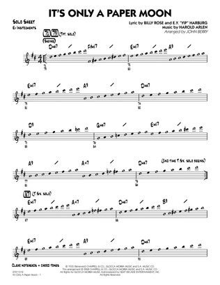 It's Only a Paper Moon - Eb Solo Sheet