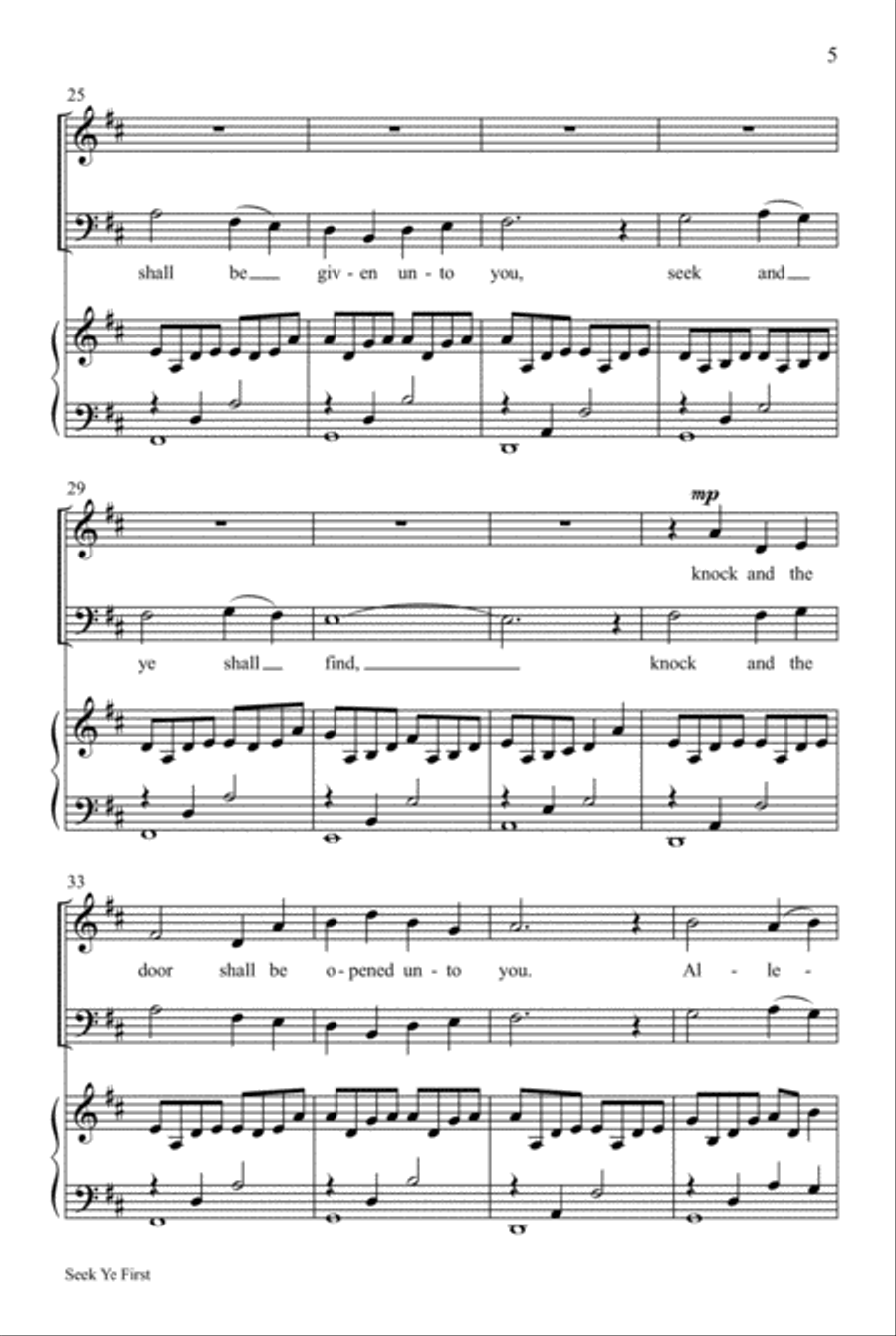 Seek Ye First Seek Ye First 4-Part scores gallery preview page 4