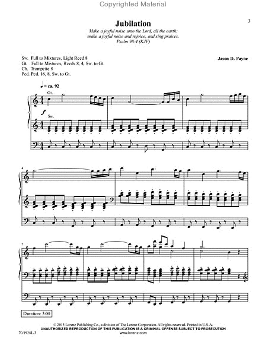 Jubilation! Jubilation! Organ Solo scores gallery preview page 2
