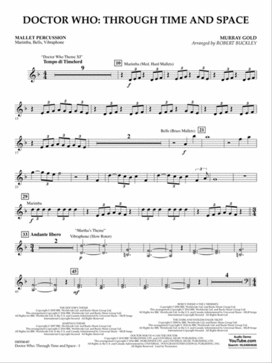 Doctor Who: Through Time and Space Concert Band scores gallery preview page 8