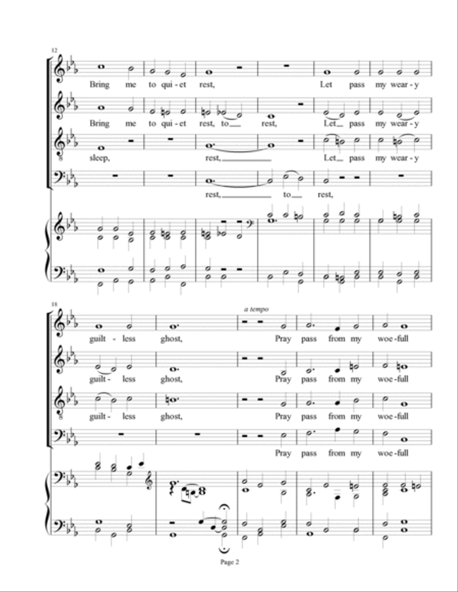 O Death, rock me asleep 4-Part scores gallery preview page 2