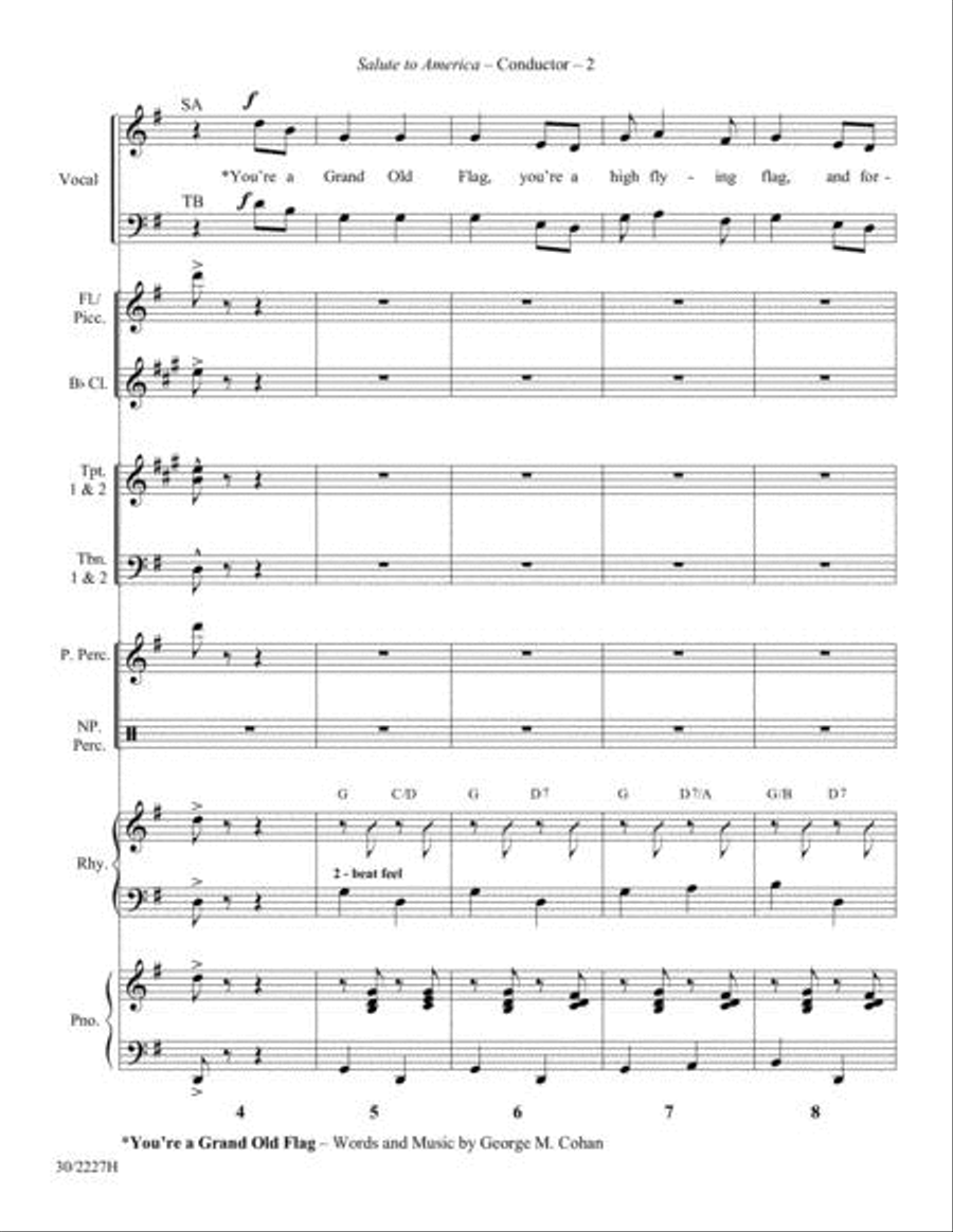 Salute to America - Instrumental Score and Parts Clarinet scores gallery preview page 3