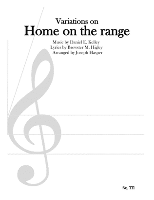 Variations on Home on the Range for Piano Solo