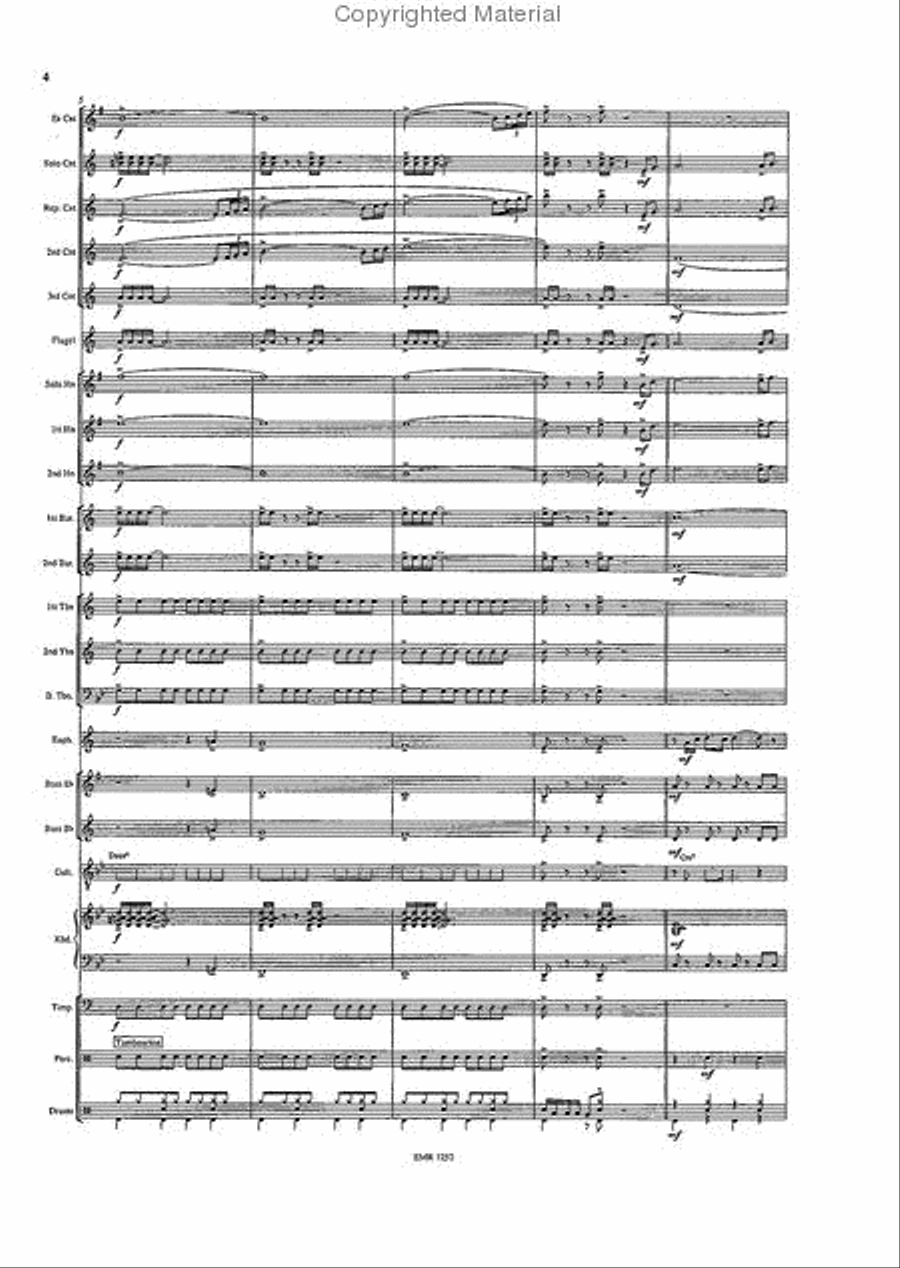 Gonna Fly Now Brass Band scores gallery preview page 4