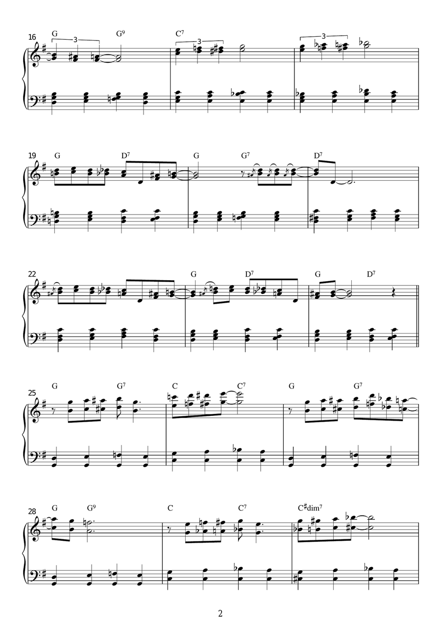 Blue Monk Piano Solo scores gallery preview page 2