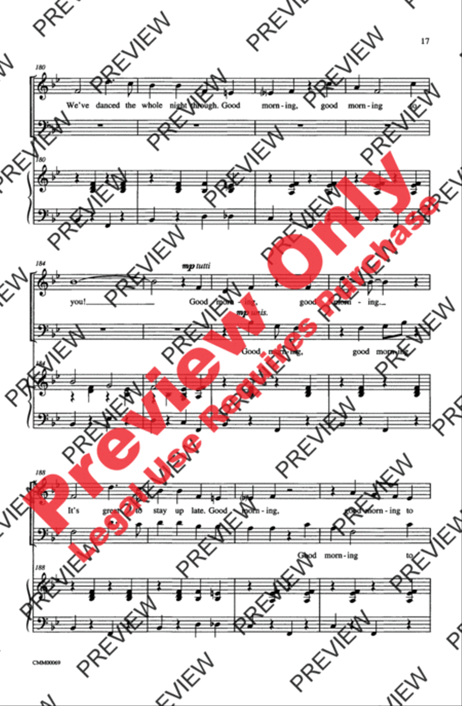 The Music of M-G-M (A Choral Medley) 4-Part scores gallery preview page 17