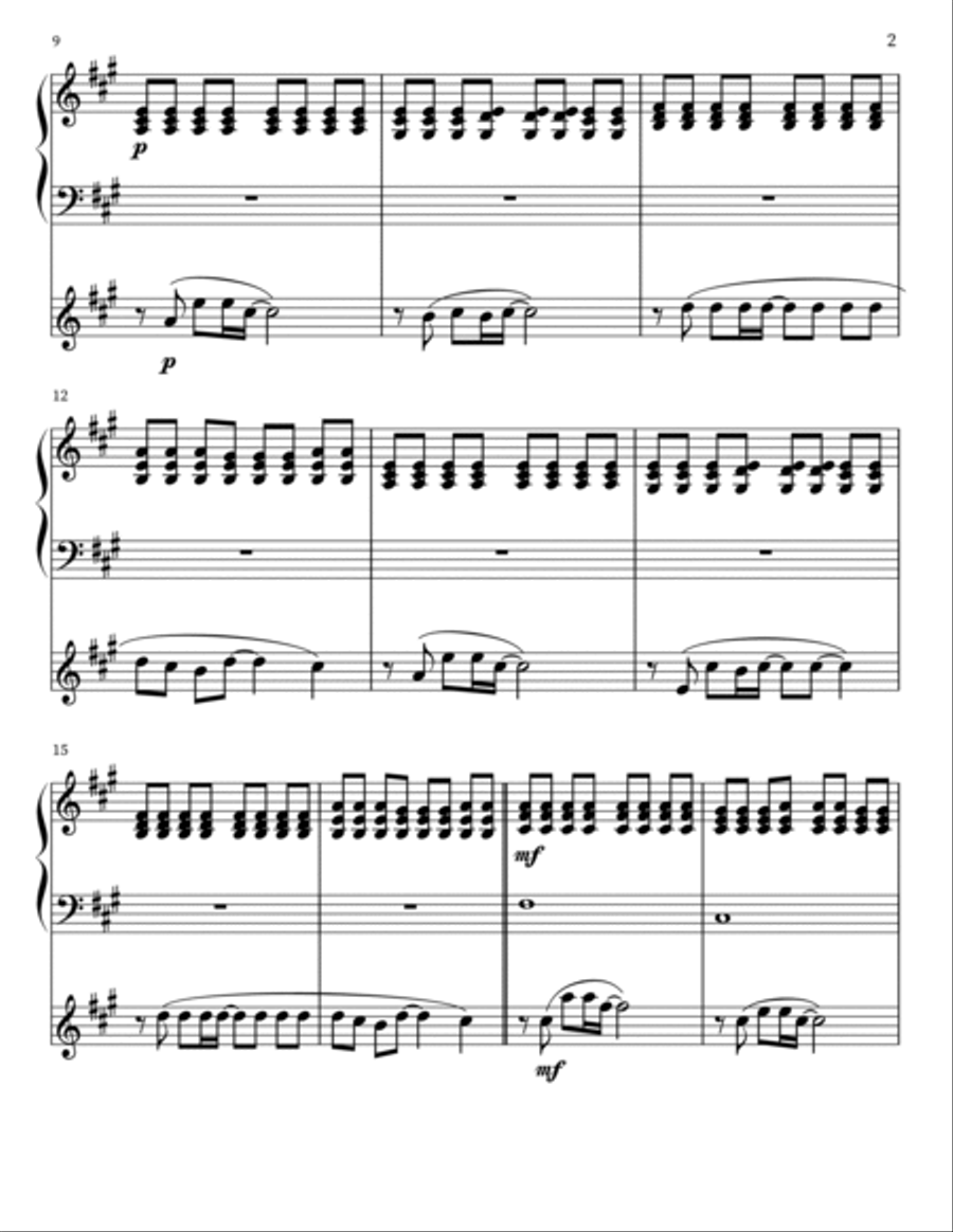 Somewhere Only We Know Score and Parts scores gallery preview page 2