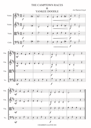 Camptown Races & Yankee Doodle Dandy Medley - String quartet