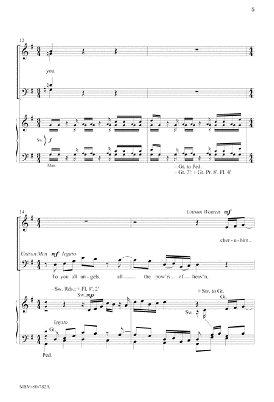 Te Deum Te Deum 4-Part scores gallery preview page 5