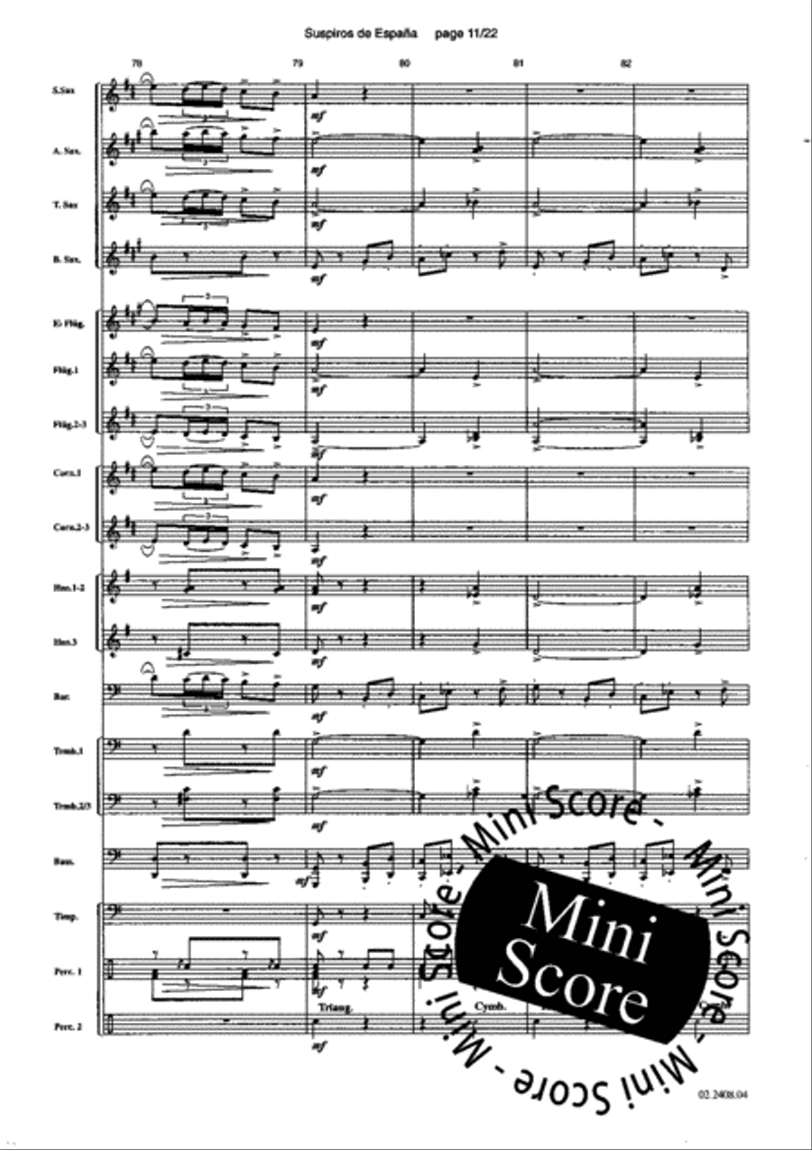 Suspiros de Espana Fanfare Band scores gallery preview page 15