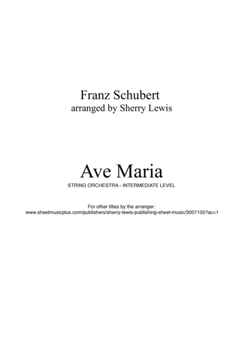 AVE MARIA - Schubert - String Orchestra, Intermediate Level for 2 violins, viola, cello and string b image number null