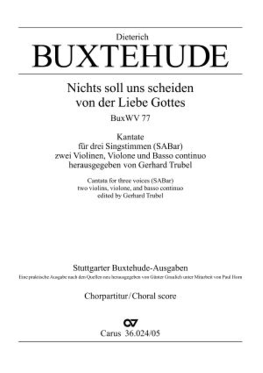Nichts soll uns scheiden von der Liebe Gottes Choir scores gallery preview page 1