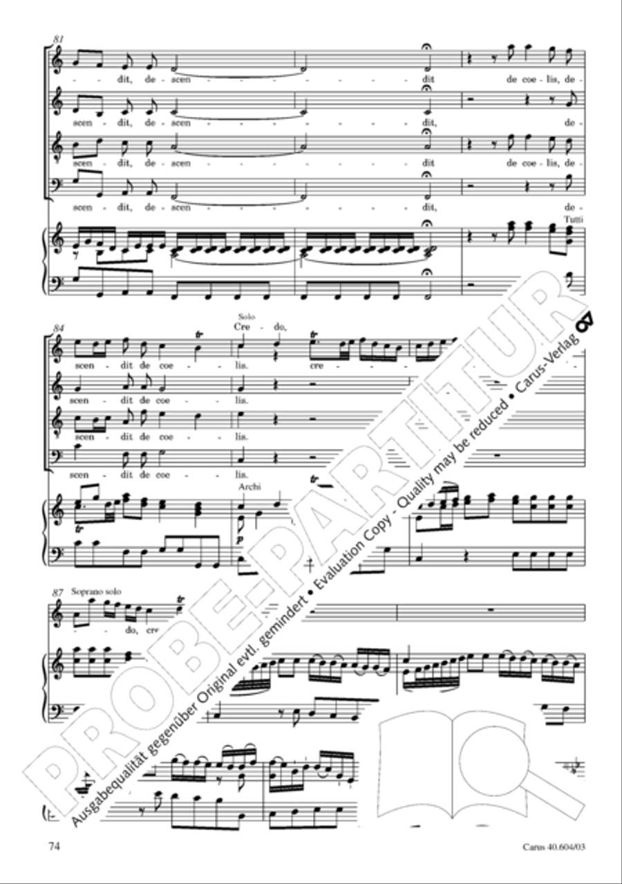 Grosse Mariazeller Messe in C 4-Part scores gallery preview page 83