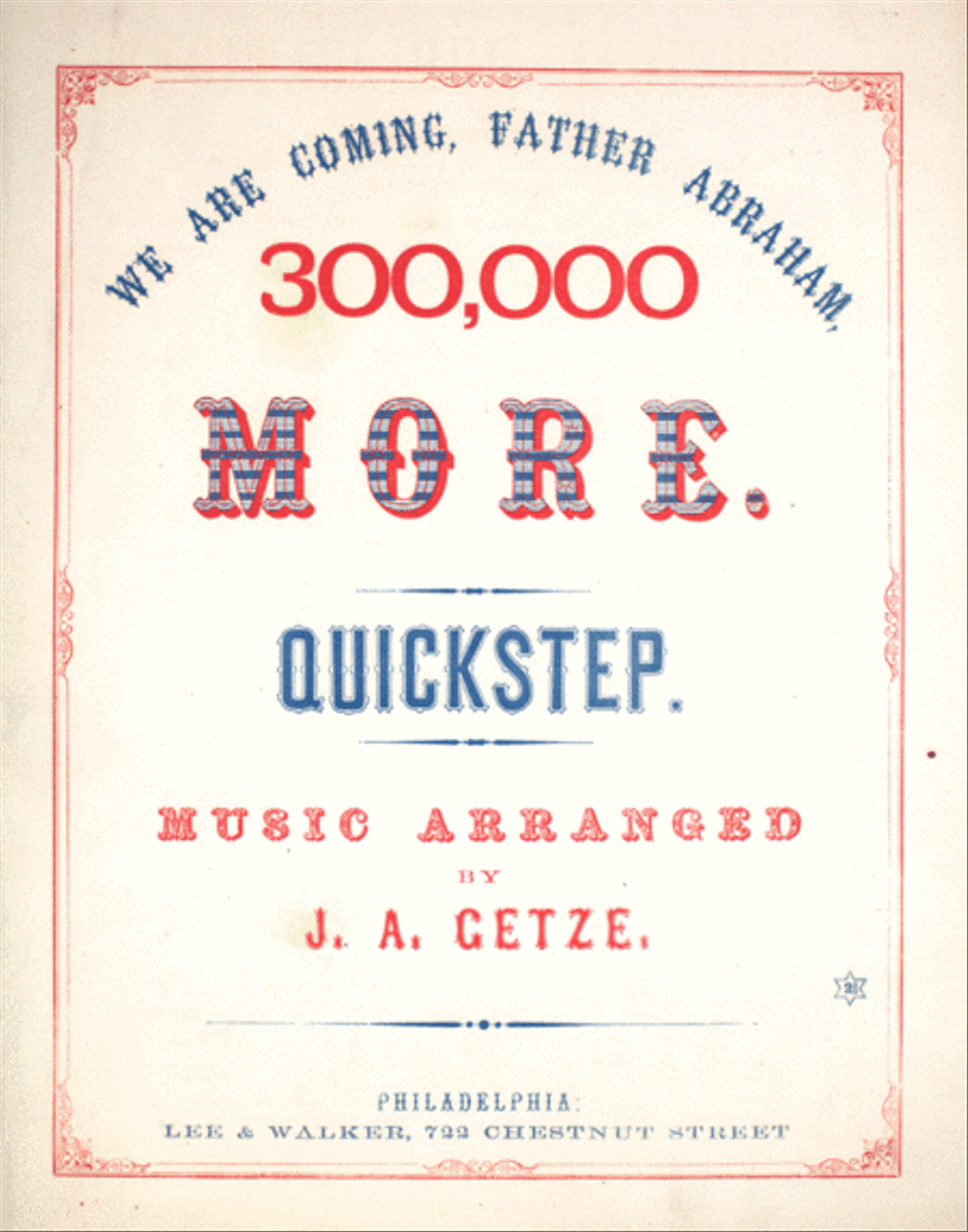 We Are Coming Father Abraham, 300,000 More. Quickstep Piano Solo scores gallery preview page 1