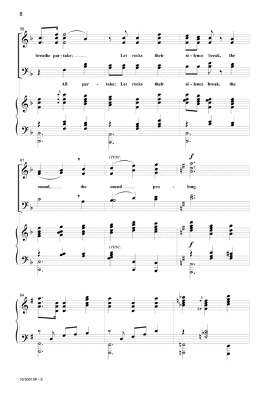 My Country, 'Tis of Thee My Country, 'Tis of Thee 4-Part scores gallery preview page 8