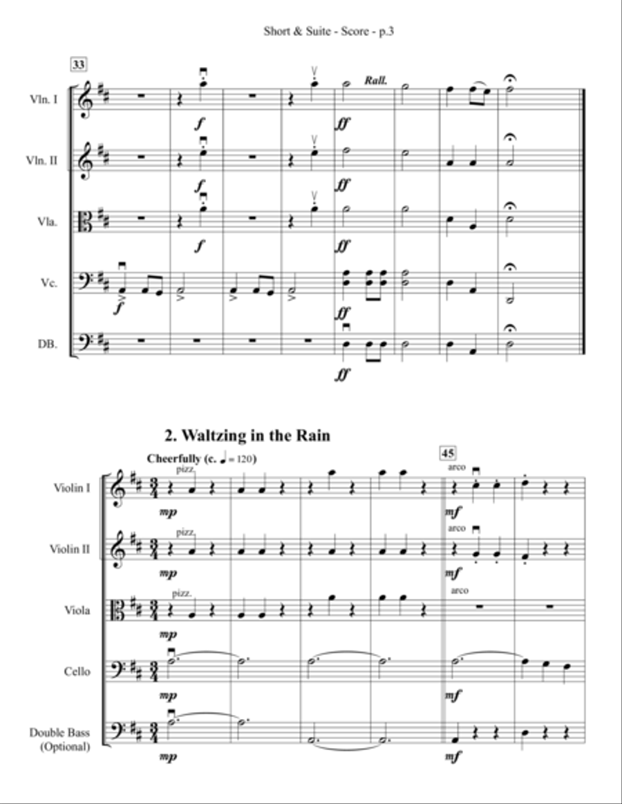 Short & Suite - String Quartet/Ensemble String Quartet scores gallery preview page 4