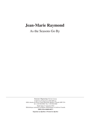 Book cover for As the Seasons Go By