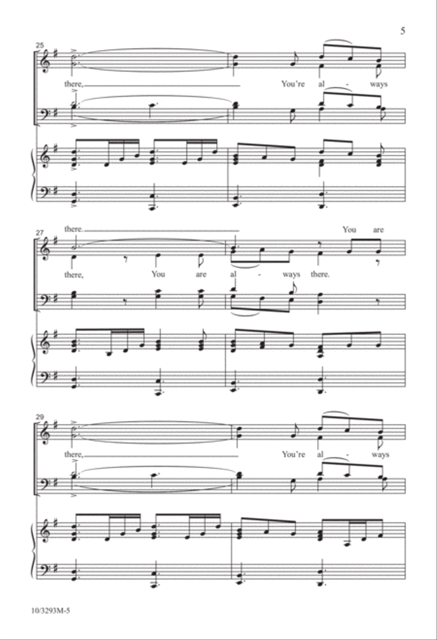 You're Always There 4-Part scores gallery preview page 5