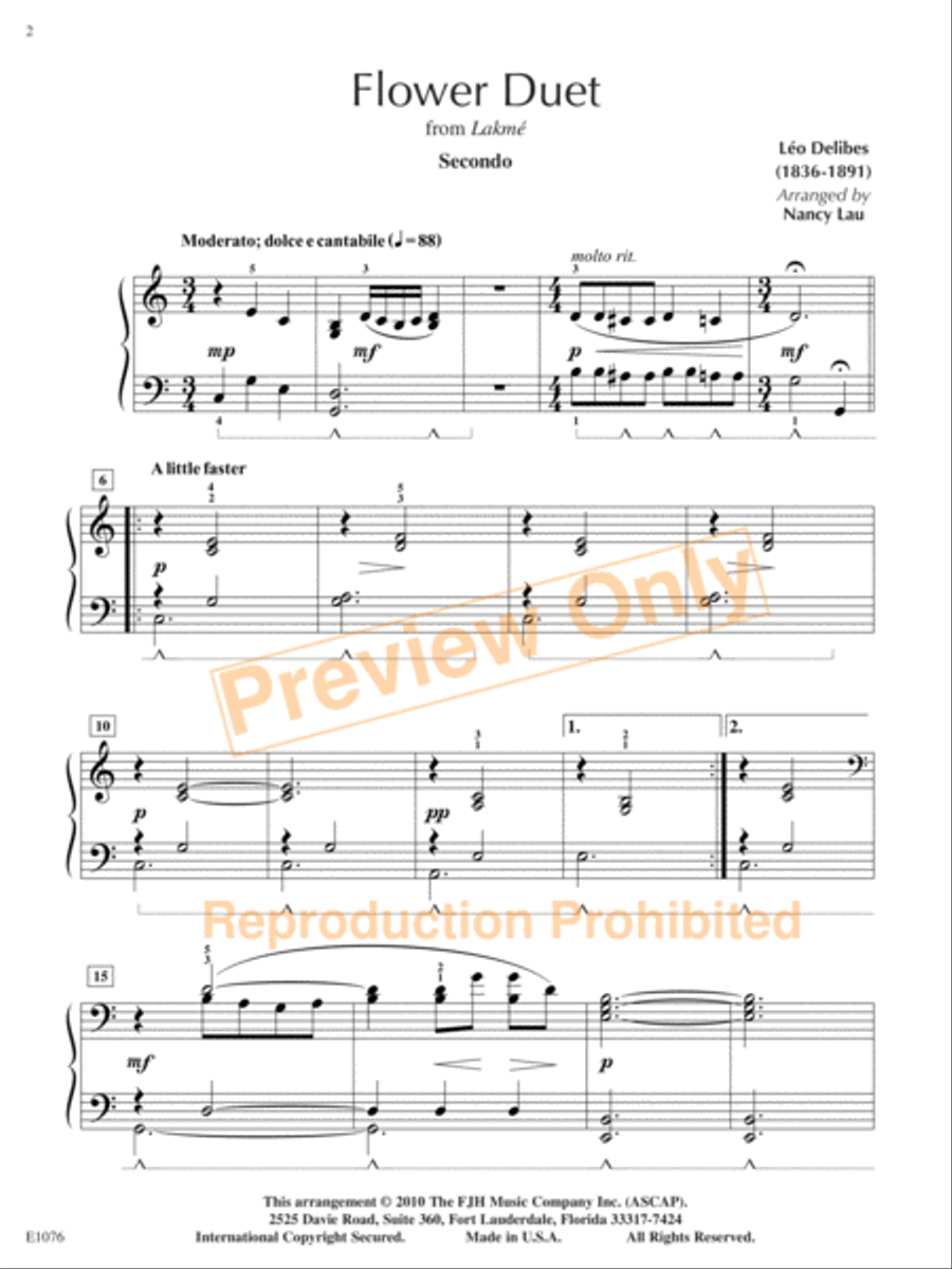 Flower Duet Flower Duet Piano Solo scores gallery preview page 3