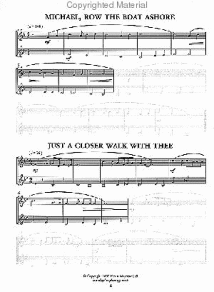 Favourite Spirituals for Two Clarinets