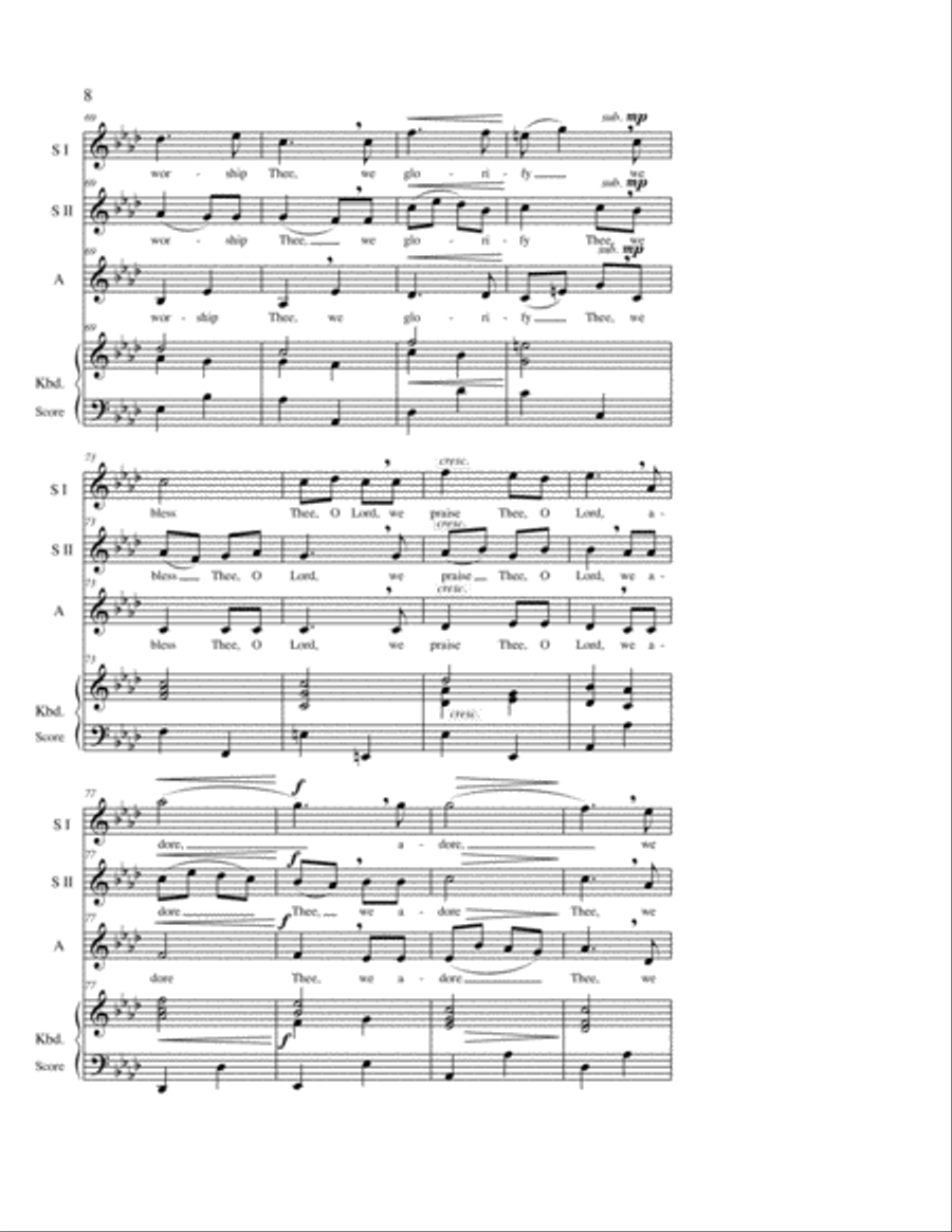 Laudamus Te Laudamus Te SSA scores gallery preview page 5