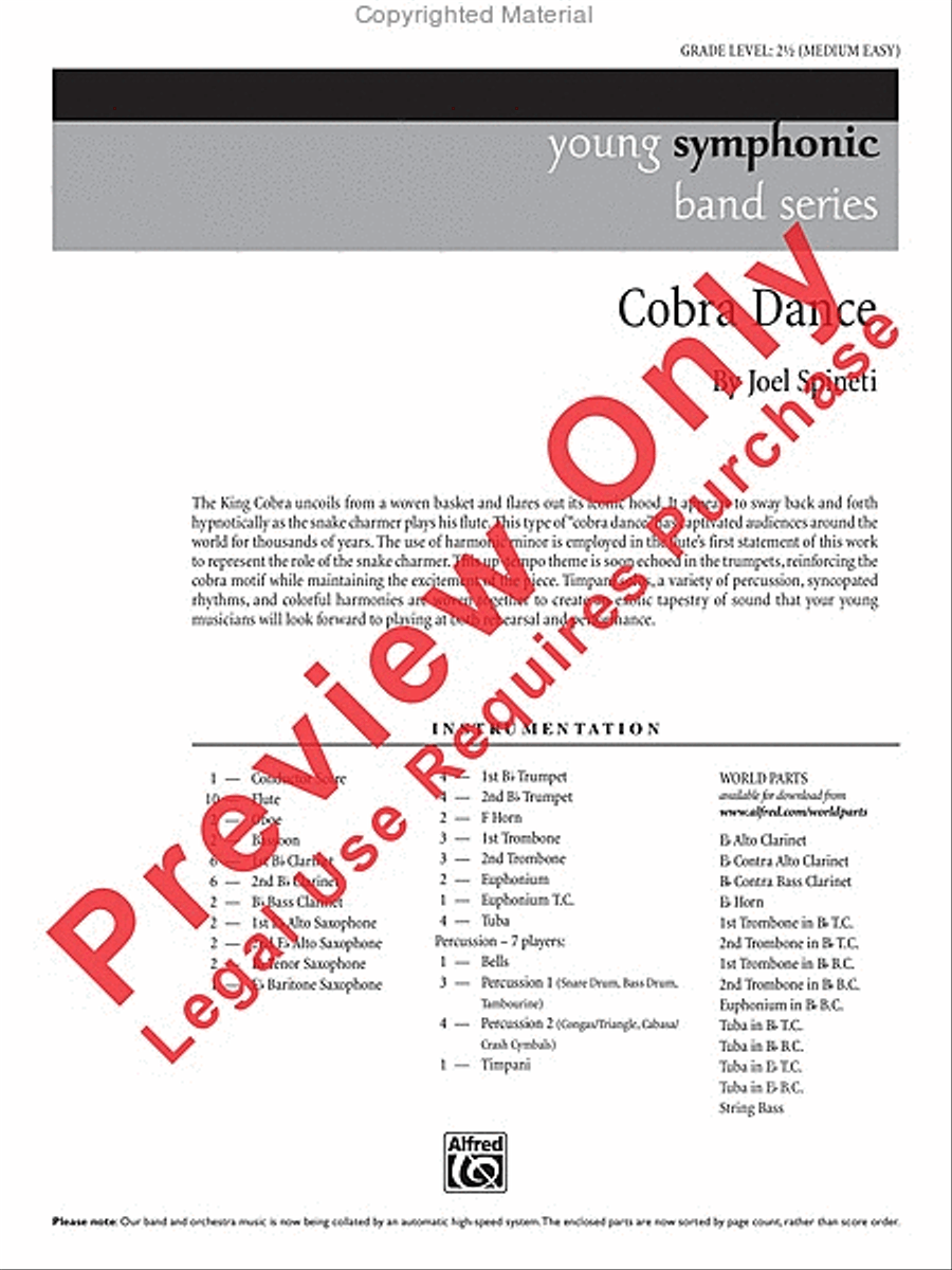 Cobra Dance Concert Band scores gallery preview page 2