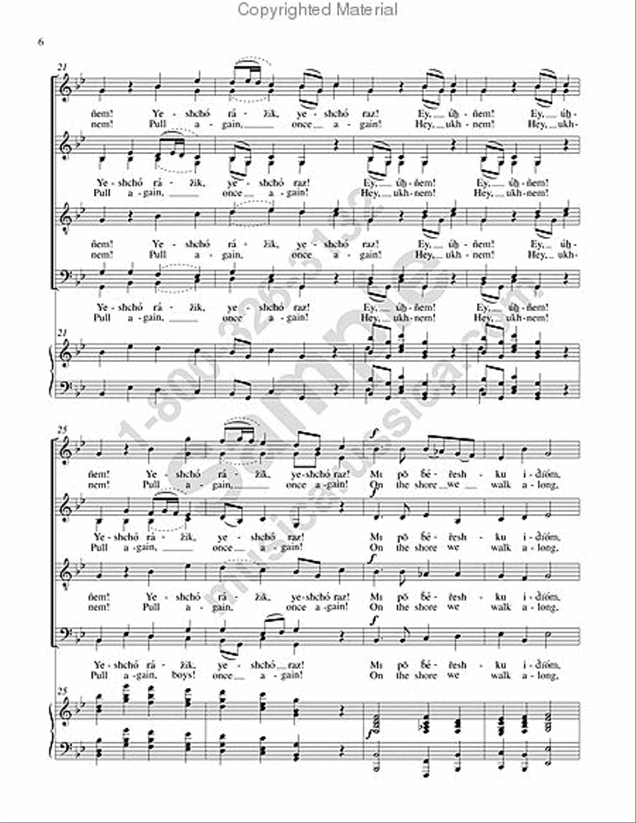 Song of the Volga Boat-Men 4-Part scores gallery preview page 5