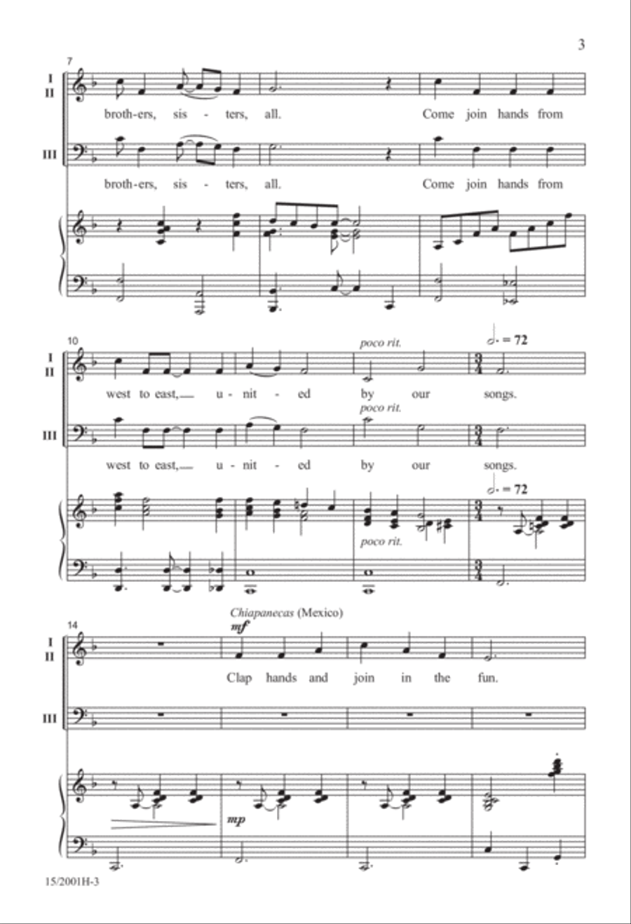Around the World...in About Three Minutes Mixed Choir scores gallery preview page 3