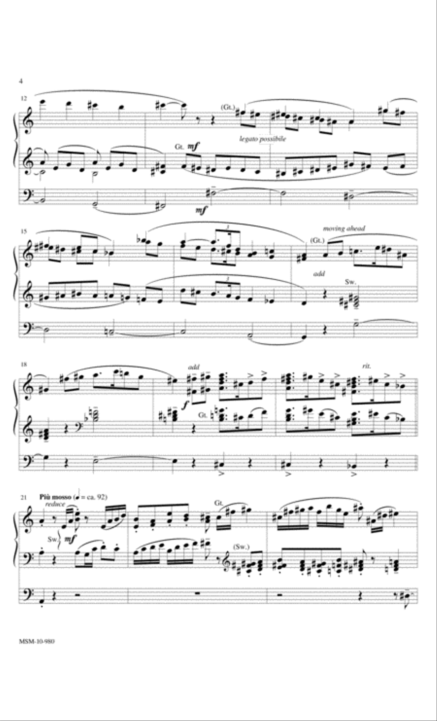 Sonata Breve Organ scores gallery preview page 3
