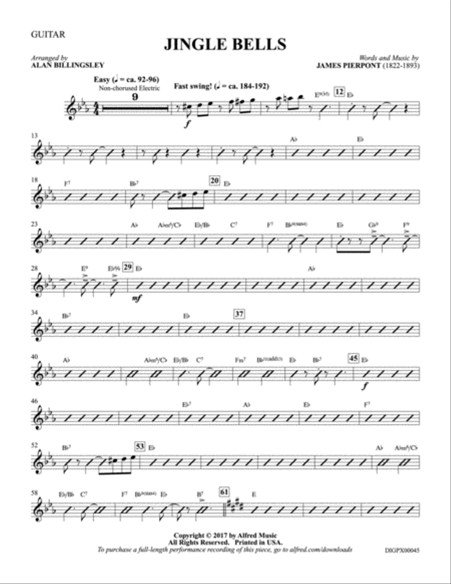 Jingle Bells: Guitar Guitar scores gallery preview page 1