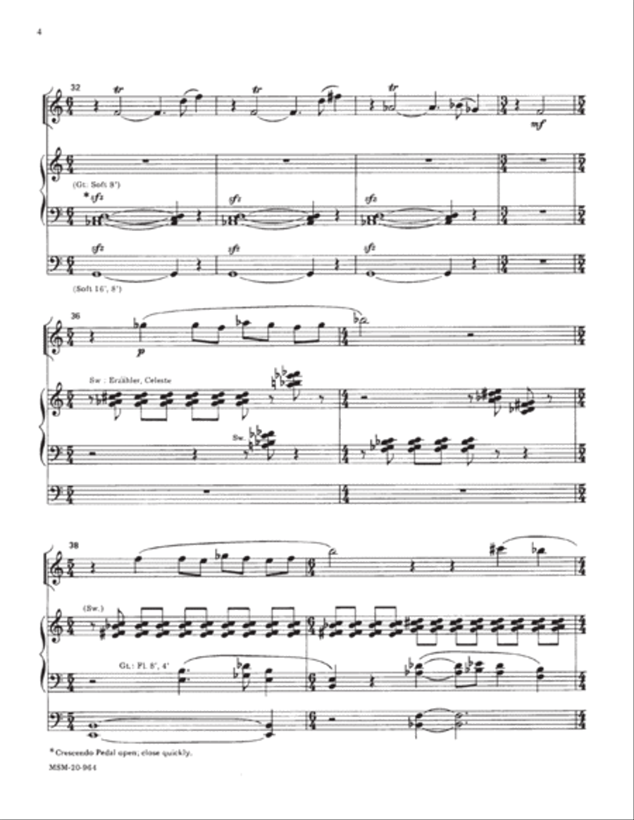 Reflections for Oboe and Organ Oboe scores gallery preview page 4