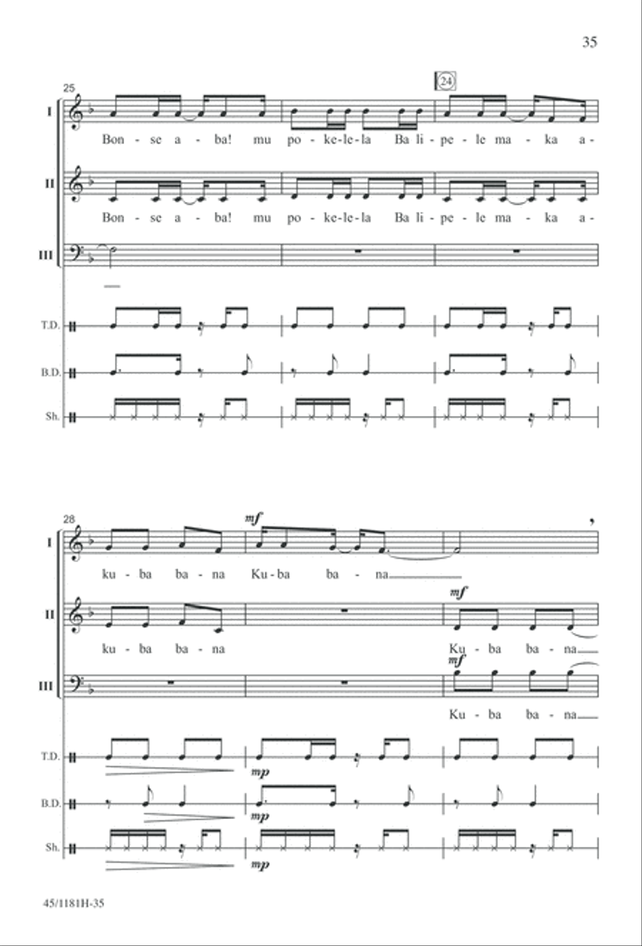 Contemporary Choral Classics 3-Part scores gallery preview page 35
