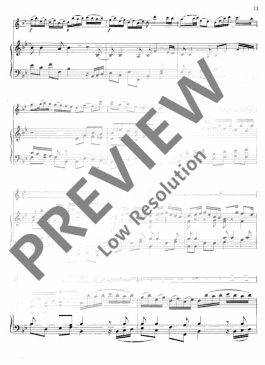 Concerto Bb major No. 292 Flute scores gallery preview page 12