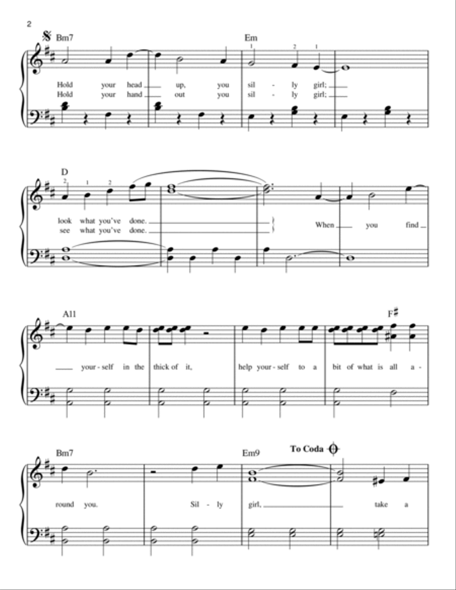 Martha My Dear Easy Piano scores gallery preview page 2