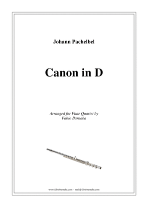 Book cover for Pachelbel - Canon in D - For Flute Quartet or Flute Choir