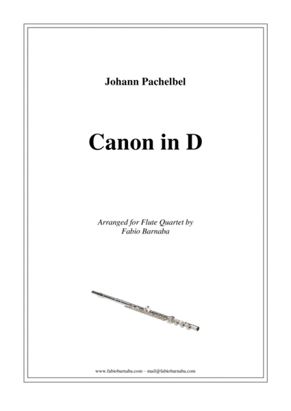 Pachelbel - Canon in D - For Flute Quartet or Flute Choir image number null