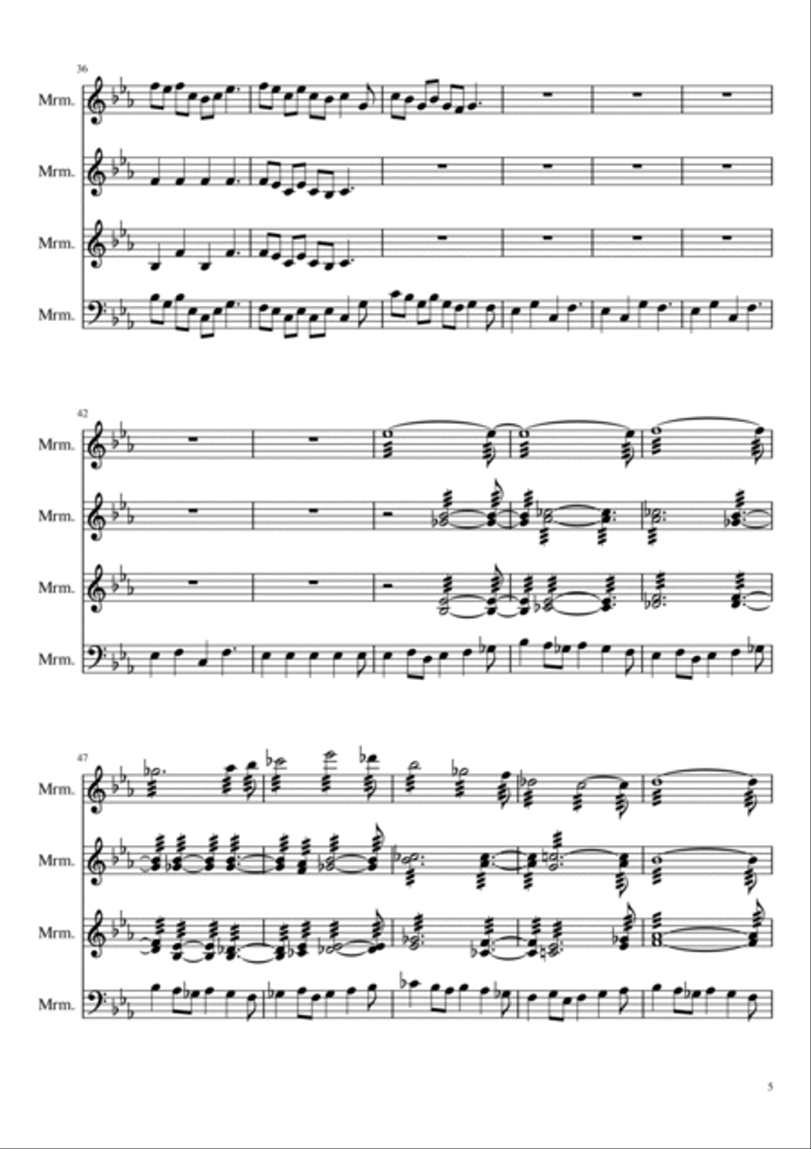 Quartet for Wood Quartet for Wood Percussion Ensemble scores gallery preview page 5